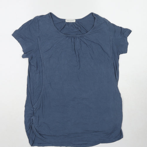 Small Show Womens Blue Modal Basic T-Shirt Size M Round Neck
