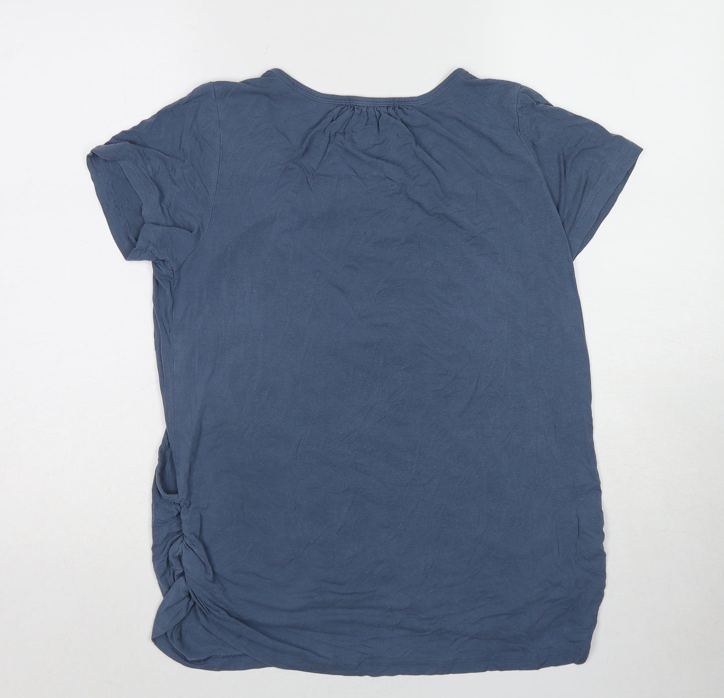 Small Show Womens Blue Modal Basic T-Shirt Size M Round Neck