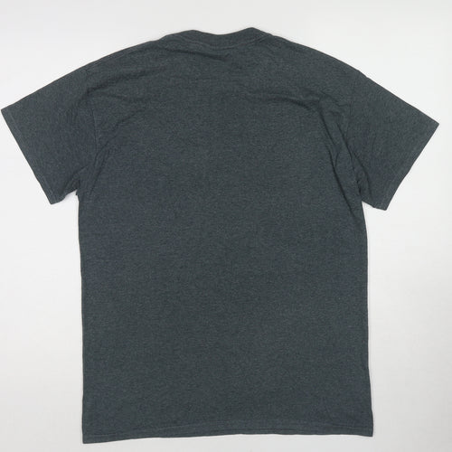 Silverstone Mens Grey Cotton T-Shirt Size M Round Neck - British Racing 1948
