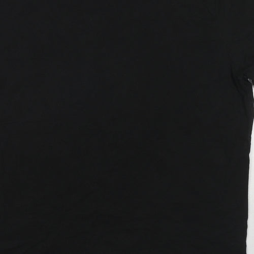 Farah Mens Black Cotton T-Shirt Size XL Round Neck