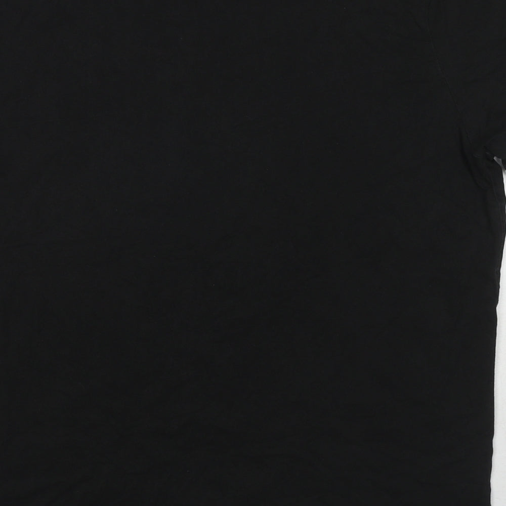 Farah Mens Black Cotton T-Shirt Size XL Round Neck