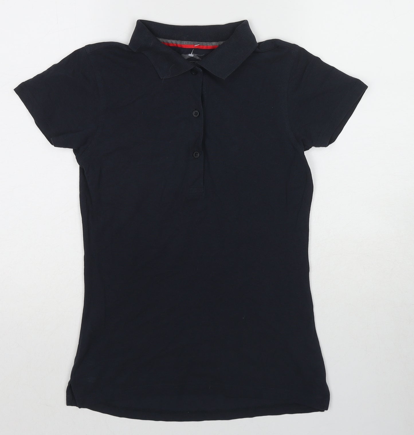 Slazenger Womens Blue Cotton Basic Polo Size M Collared