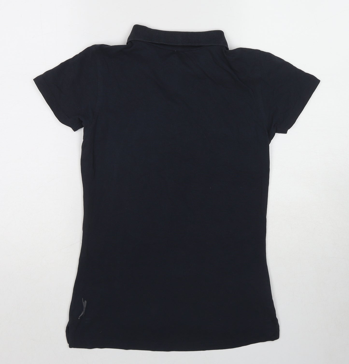 Slazenger Womens Blue Cotton Basic Polo Size M Collared