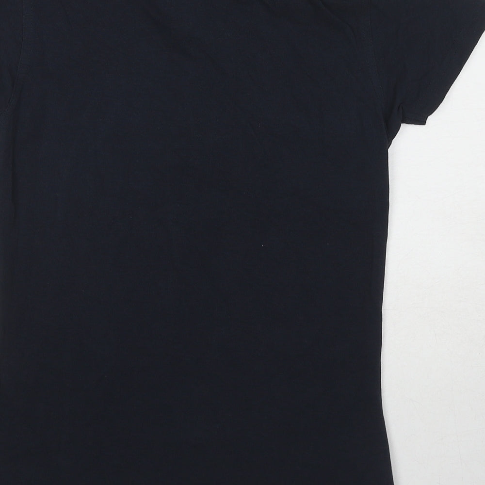 Slazenger Womens Blue Cotton Basic Polo Size M Collared