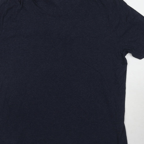 Tailor & Cutter Mens Blue Cotton Polo Size L Collared Pullover