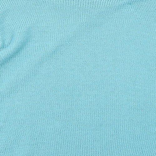 Simply Stockshop Womens Blue Round Neck Acrylic Pullover Jumper Size L - Size L-XL