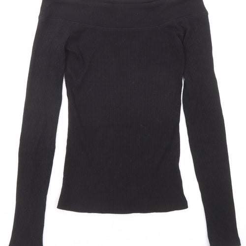 6ixty 8ight Womens Black Boat Neck Acrylic Pullover Jumper Size M