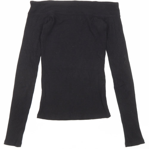 6ixty 8ight Womens Black Boat Neck Acrylic Pullover Jumper Size M