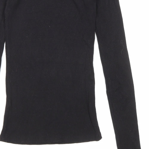 6ixty 8ight Womens Black Boat Neck Acrylic Pullover Jumper Size M