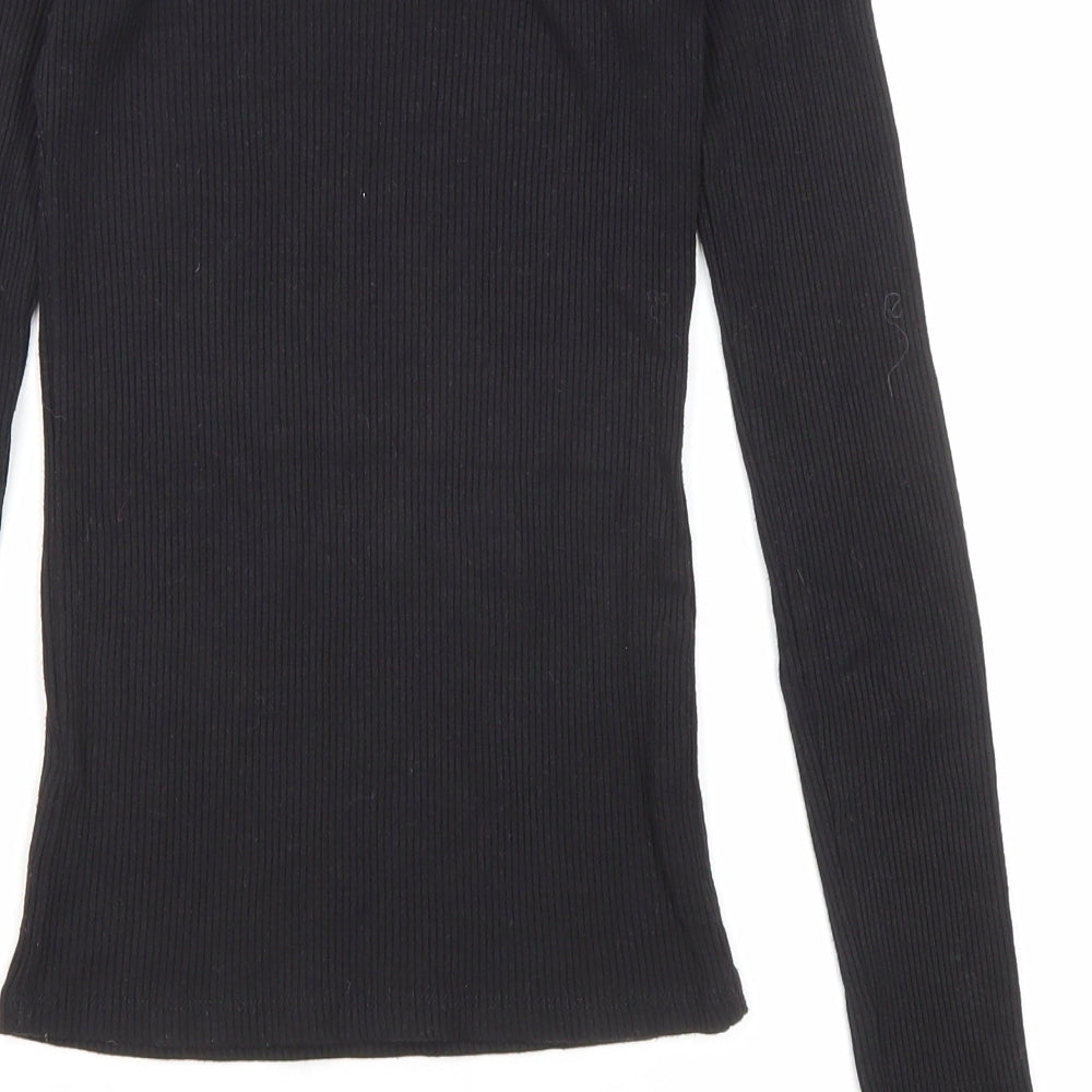 6ixty 8ight Womens Black Boat Neck Acrylic Pullover Jumper Size M