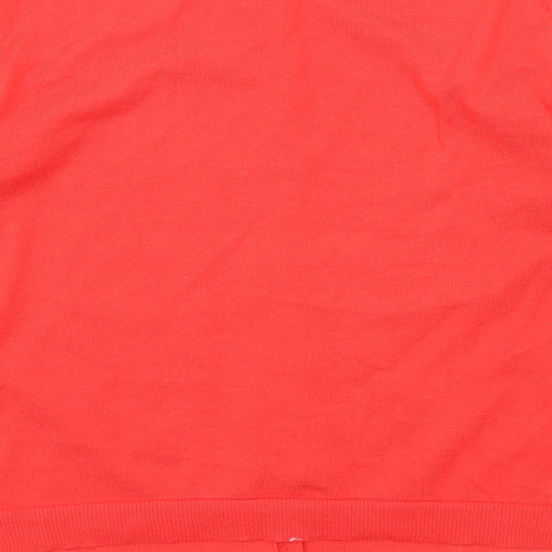 Warehouse Womens Red Round Neck Viscose Cardigan Jumper Size 14