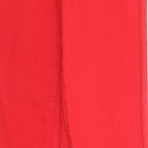 Falmer Heritage Womens Red Cotton Skinny Jeans Size 10 Regular Zip