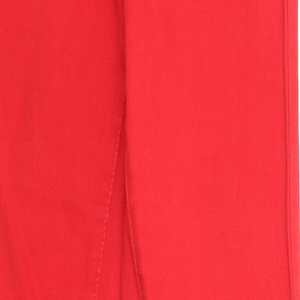 Falmer Heritage Womens Red Cotton Skinny Jeans Size 10 Regular Zip