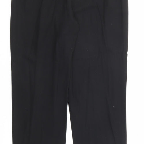 Marks and Spencer Womens Black Polyester Dress Pants Trousers Size 10 Regular Zip