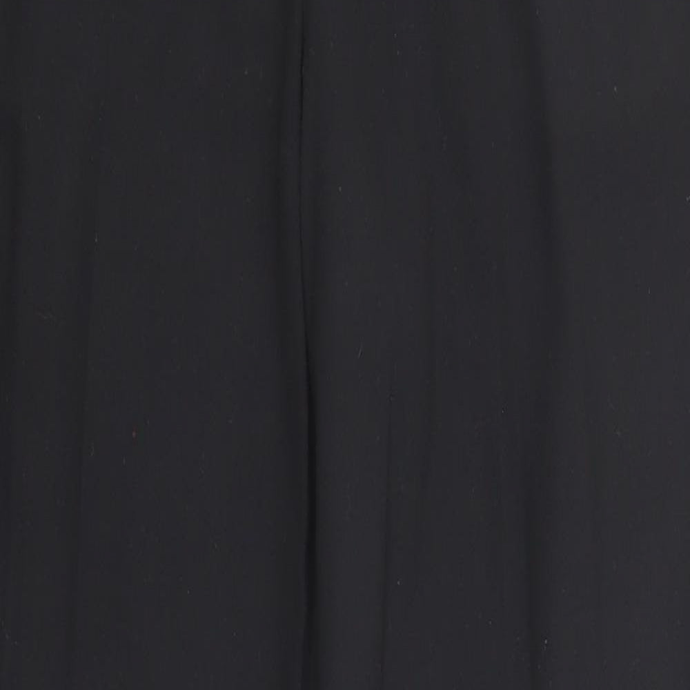 Marks and Spencer Womens Black Polyester Dress Pants Trousers Size 10 Regular Zip