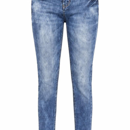 Denim & Co. Womens Blue Cotton Skinny Jeans Size 6 Regular Zip