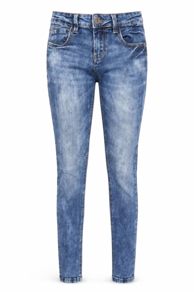Denim & Co. Womens Blue Cotton Skinny Jeans Size 6 Regular Zip