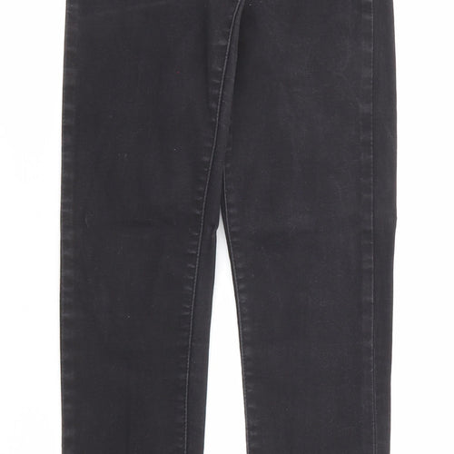 Denim & Co. Womens Black Cotton Skinny Jeans Size 8 Regular Zip - Waist 22 inches