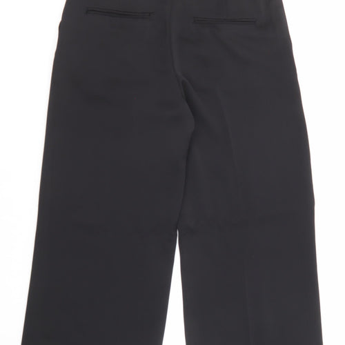 H&M Womens Black Polyester Trousers Size 8 Regular Zip