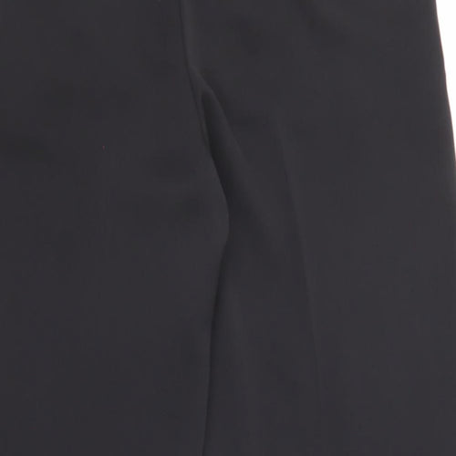 H&M Womens Black Polyester Trousers Size 8 Regular Zip