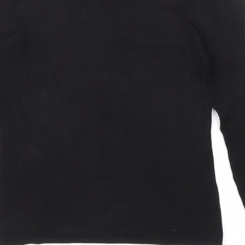 Debbie Morgan Womens Black V-Neck Viscose Pullover Jumper Size S - Size S-M