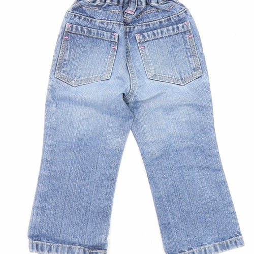 NEXT Girls Blue Cotton Jogger Jeans Size 18-24 Months Snap