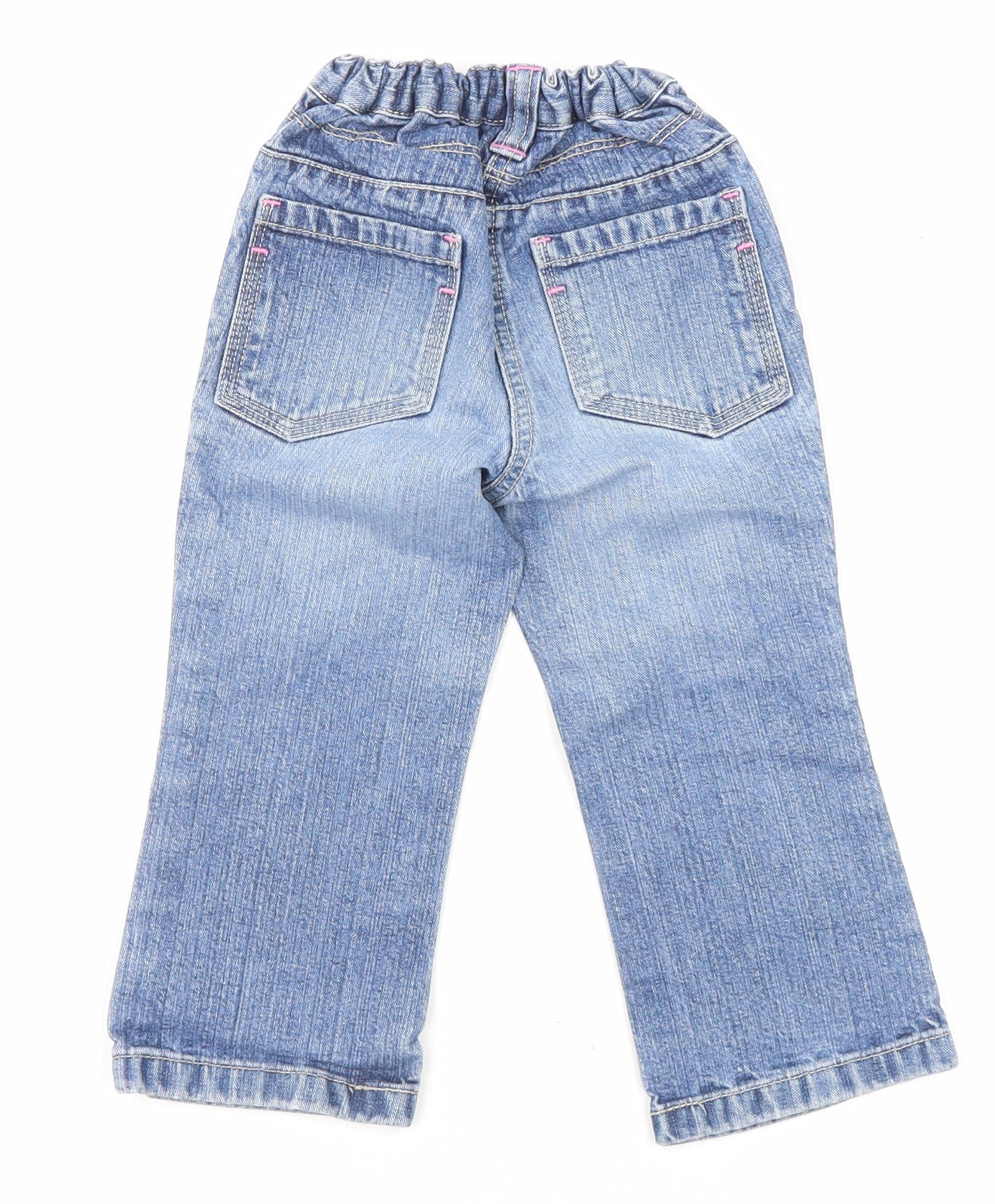 NEXT Girls Blue Cotton Jogger Jeans Size 18-24 Months Snap