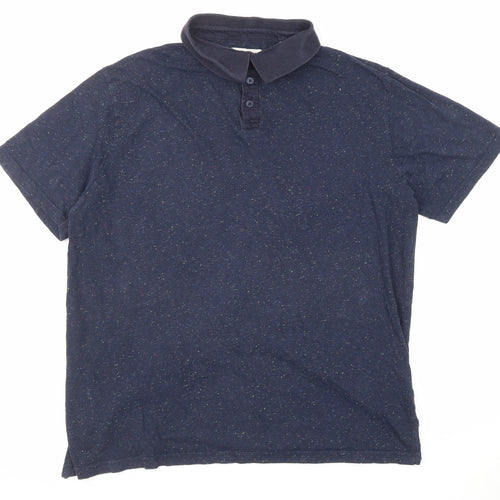 Goodsouls Mens Blue Cotton Polo Size XL Collared Button