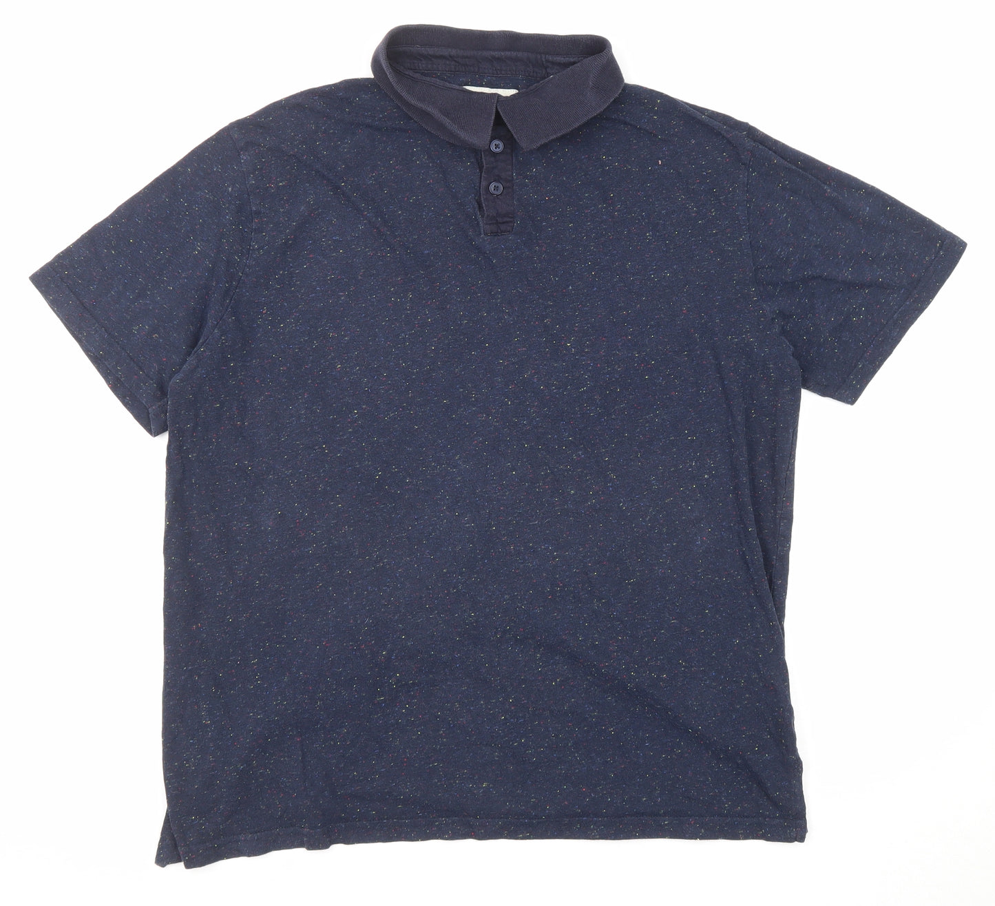 Goodsouls Mens Blue Cotton Polo Size XL Collared Button
