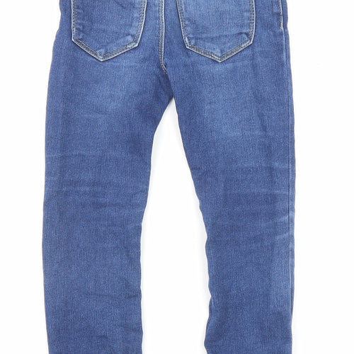 Denim & Co. Girls Blue Cotton Skinny Jeans Size 5-6 Years Regular Pullover