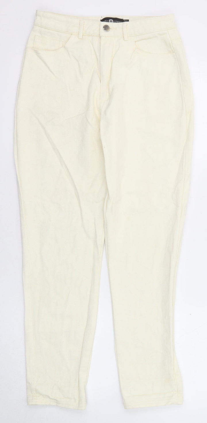 Daisy Street Womens Yellow Cotton Skinny Jeans Size 6 Regular Zip