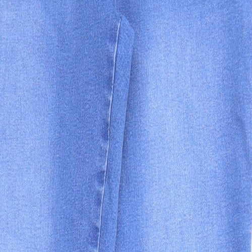F&F Womens Blue Cotton Skinny Jeans Size 12 Regular Zip
