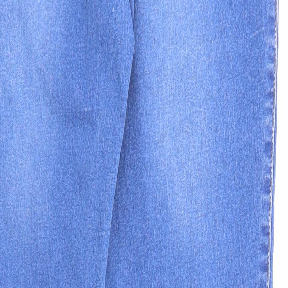 F&F Womens Blue Cotton Skinny Jeans Size 12 Regular Zip