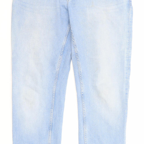 Denim & Co. Mens Blue Cotton Straight Jeans Size 32 in L30 in Regular Zip