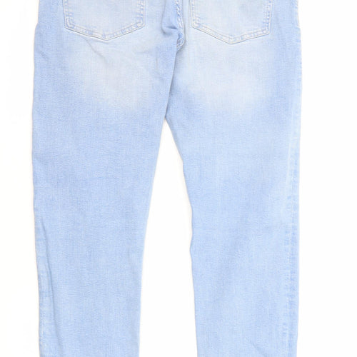 Denim & Co. Mens Blue Cotton Straight Jeans Size 32 in L30 in Regular Zip