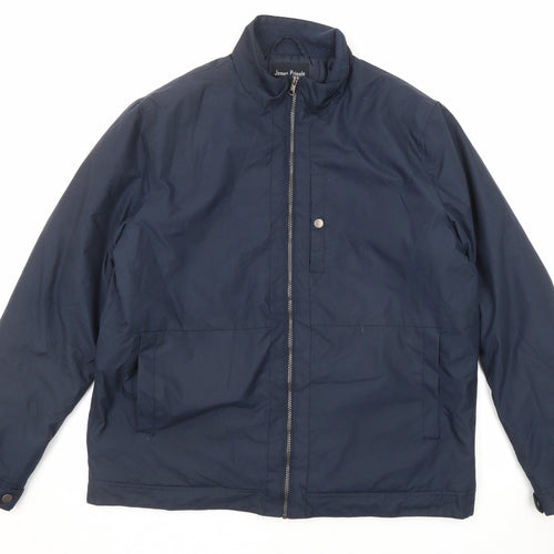 James Pringle Mens Blue Jacket Size L Zip