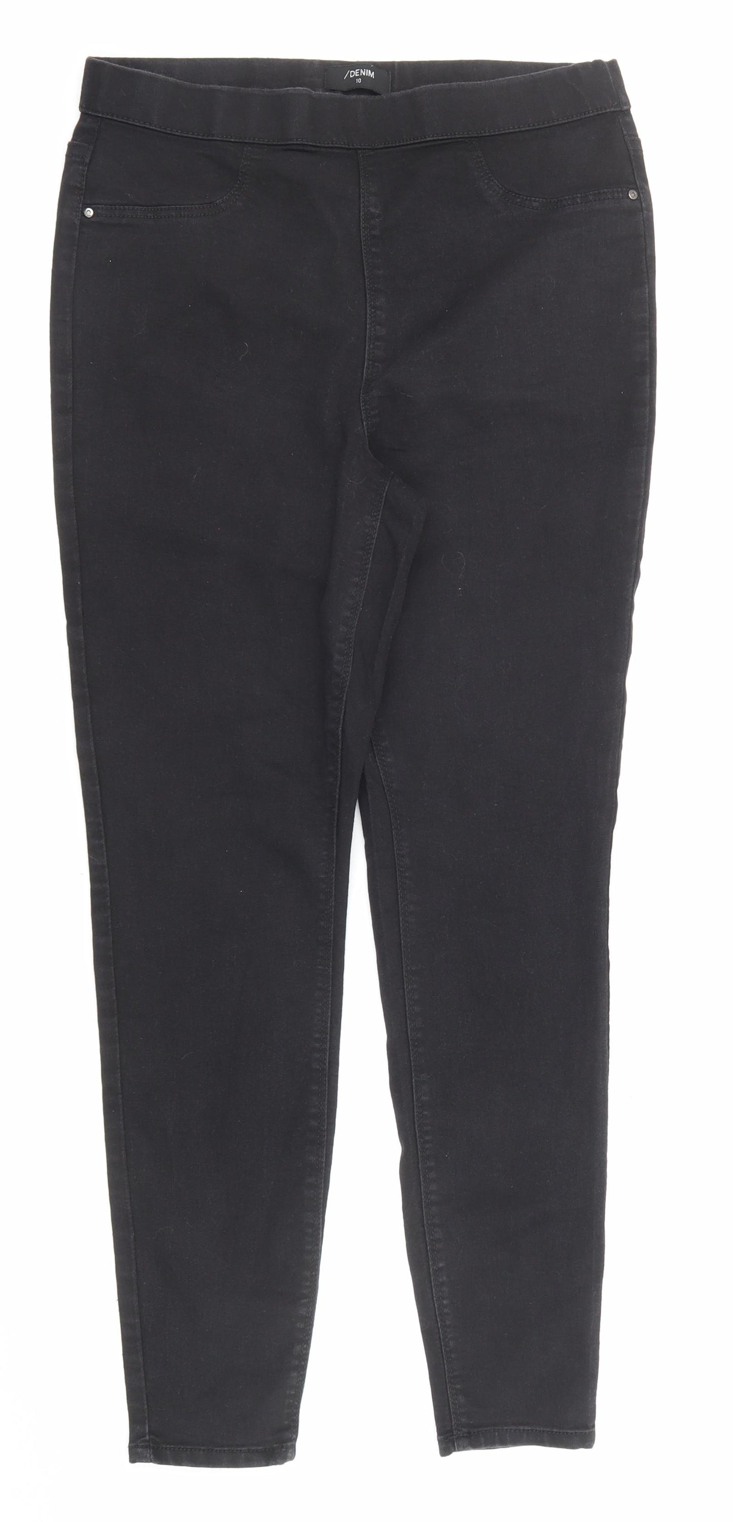 /Denim Womens Black Cotton Jegging Jeans Size 10 Regular