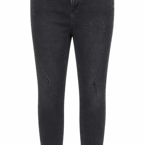 Denim & Co. Womens Black Cotton Skinny Jeans Size 14 Regular Zip