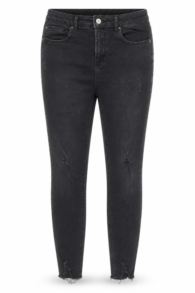 Denim & Co. Womens Black Cotton Skinny Jeans Size 14 Regular Zip