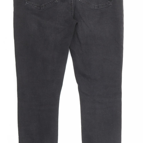 Denim & Co. Womens Black Cotton Skinny Jeans Size 14 Regular Zip