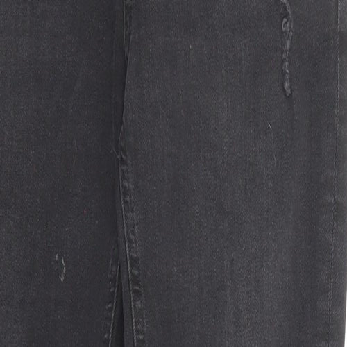 Denim & Co. Womens Black Cotton Skinny Jeans Size 14 Regular Zip