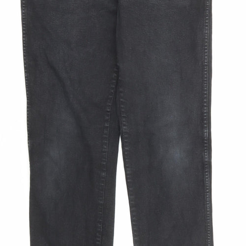 Dr. Denim Mens Black Cotton Straight Jeans Size 31 in Regular Zip