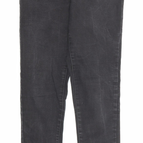 Denim & Co. Womens Black Cotton Skinny Jeans Size 8 Regular Zip