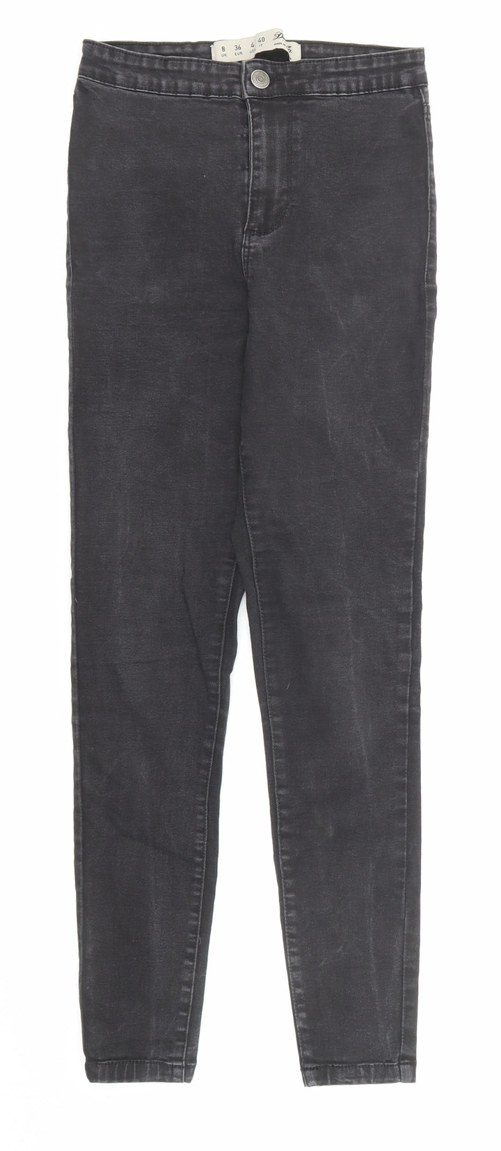 Denim & Co. Womens Black Cotton Skinny Jeans Size 8 Regular Zip