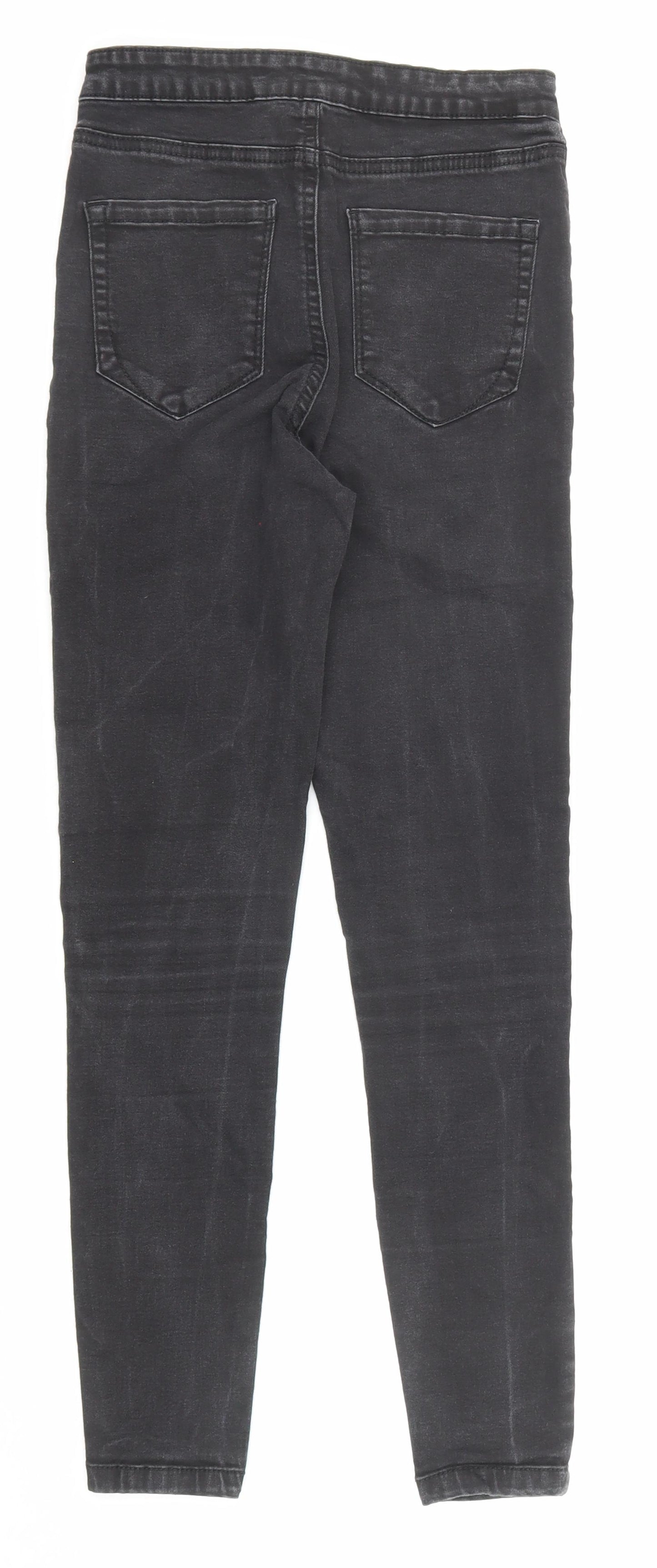 Denim & Co. Womens Black Cotton Skinny Jeans Size 8 Regular Zip