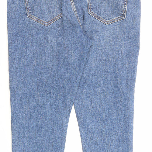 George Womens Blue Cotton Skinny Jeans Size 14 Regular Zip