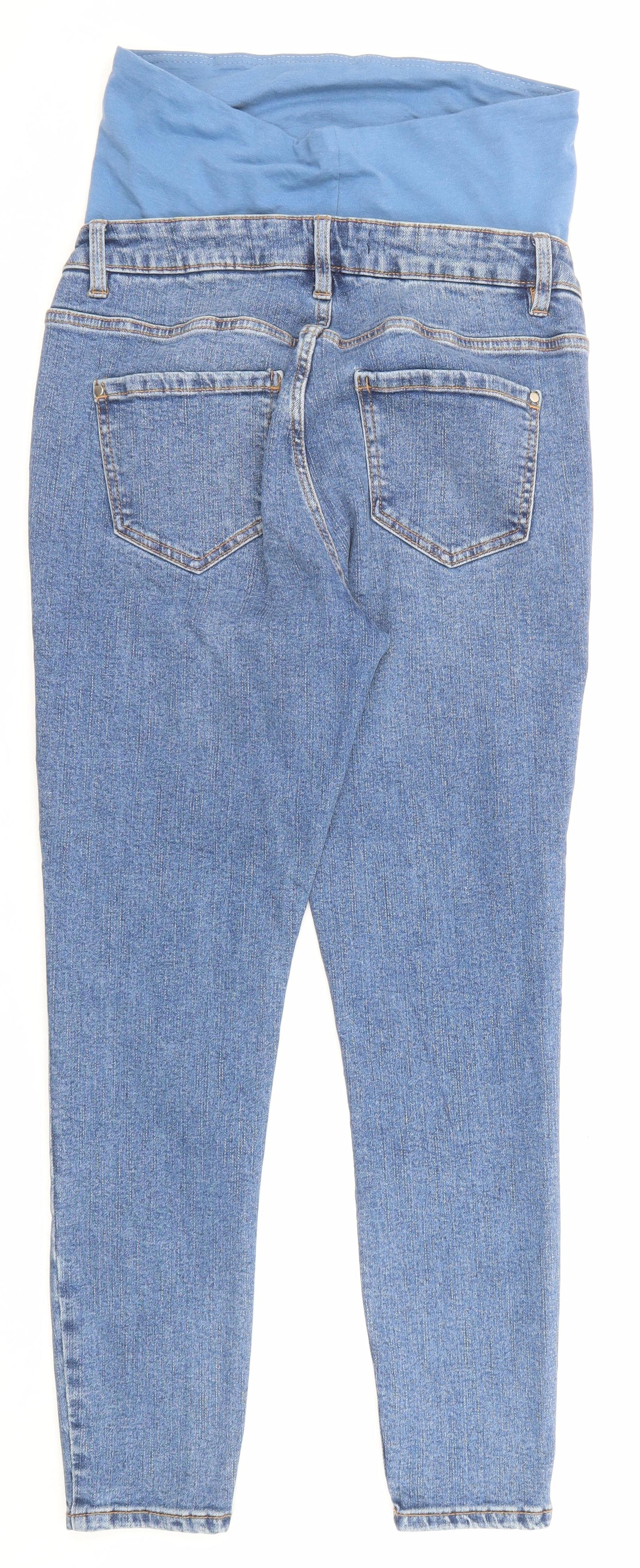 George Womens Blue Cotton Skinny Jeans Size 14 Regular Zip