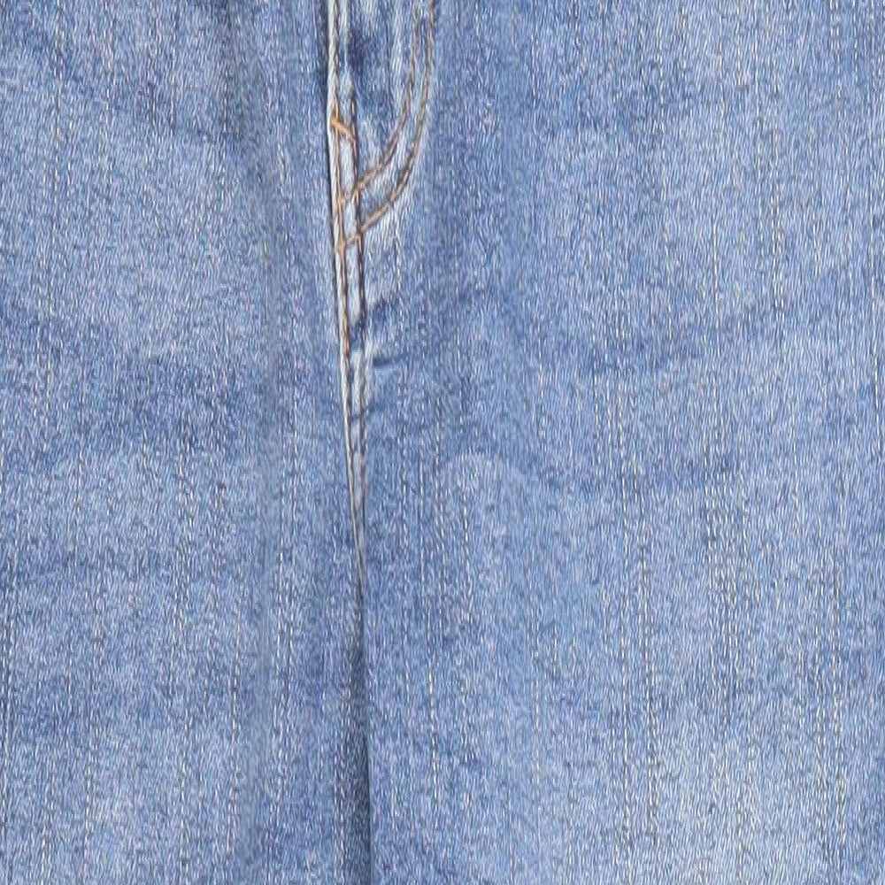 George Womens Blue Cotton Skinny Jeans Size 14 Regular Zip