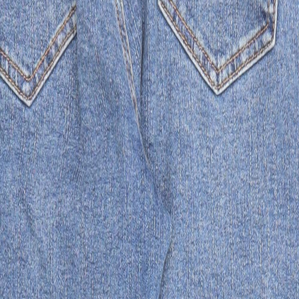 George Womens Blue Cotton Skinny Jeans Size 14 Regular Zip