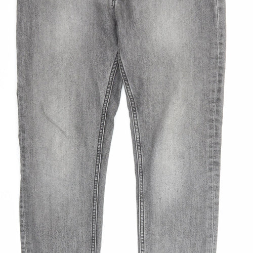 Denim & Co. Mens Grey Cotton Skinny Jeans Size 36 in L32 in Regular Zip